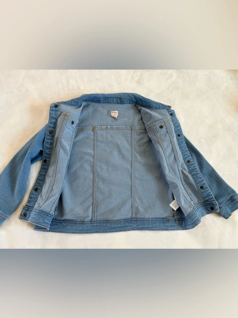 Disney Denim Jacket Girl’s Mickey & Minnie Mouse Patches Blue Jean Size 10
